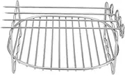 Air Fryer Rack Grill Double Layer – Multi Purpose Airfryer Accessory with Skewers | Stainless Steel Cooking Rack for Roasting, Crispy Layered Grilling, Compatible with 6, 7, 8 Inch Fryers