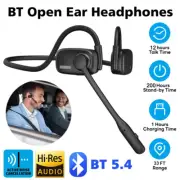 Bone Conduction Bluetooth 5.4 Headset Open Ear Headphones Noise Cancelling Mic