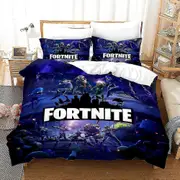 Sjkdxv F26 3d Fortnite 2/3pcs Bedding Set Duvet Cover Quilt Cover Pillowcase Kids Teenagers Gift AU KING 220x240cm