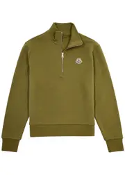Moncler Half-zip Cotton Sweatshirt - Khaki - L L