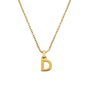 Culturesse 50cm Initial D Pendant 24K Gold Plated Necklace Fashion Jewellery