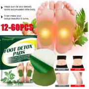 12-60PCS Wormwood Fever Foot Patch Ginger Body Detox Foot Pads Improving Sleep