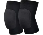 Non-Slip Knee Brace Soft Knee Pads Breathable Knee Compression Sleeve For Dance Wrestling Volleyball Basketball - Full Black