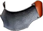 [Antique Medieval] Renegade Choker Medieval Neck Protection LARP Female Armor Black, Black, Medium