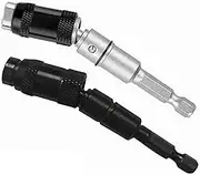 Magnetic Pivot Drill Bit Holder Steel Impact Pivoting Swivel Screw Drill Bit Quick Release Hex Pivoting Bit Holder with Ring Flexible Magnetic Screwdriver, Magnetic Screwgun Bit Tip Holder (1x Black)