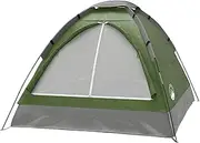 Wakeman 2-Person Camping Tent - Shelter with Rain Fly and Carrying Bag - Lightweight Outdoor Tent for Backpacking, Hiking, and Beach by (Green)