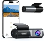 4K WiFi 2160P Dash Camera for Cars, Cam Front Recorder with App, 24 Hours Parkin