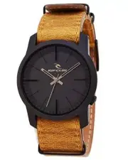 Rip Curl CAMBRIDGE LEATHER WATCH Waterproof Watch New - A2692 Midnight Tan