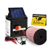 Electric Fence Energiser Solar Powered Energizer Charger 500M Tape