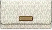 [MICHAEL Michael Kors] Michael Kors Large Mercer Tri-Fold Wallet- Vanilla