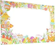 Abaodam Happy Easter Party Photo Props Adorable Bunny Chick Design DIY Handheld Photo Booth Props for Festive Celebrations for Easter Party Decorations and Favors