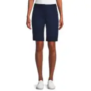 Wonder Nation Shorts Boy Size 15 Blue Cotton Blend School Uniform Stretch Twill
