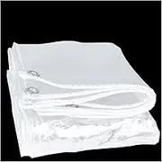 Waterproof PVC Tarp Cover - 3x3m Rainproof Transparent Balcony Windshield - Heavy-Duty Canvas Plastic Tarpaulin for Outdoor and Wind Protection