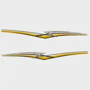 Larson Boat Main Decal 0572971A | Yellow/Black/Pewter/Silver Set Of 2