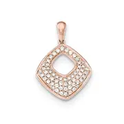 14K Rose Gold PavÃƒÂ© Diamond Square Pendant