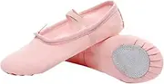 [OATIPHO] Elastic Cord Ballet Shoes Lightweight Yoga Footwear Anti-Slip Breathable Material for Dance Classes Size 30 (Random) Pink