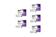 Silicon Power Superior PRO 128GB Micro SD Card, 4K/HD, 100MB/s Read, U3, C10, A1, V30 with Adapter (5-pack)