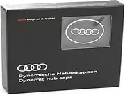 Audi 4M8071006A Dynamic Hub Caps (Pack of 4) Black/Silver