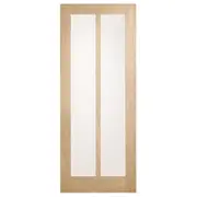 Corinthian 2040 x 620 x 35mm Internal Door White Oak Moda Translucent Glass AMODG17
