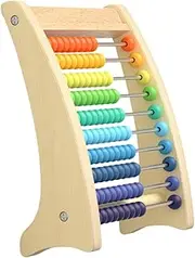 Homoyoyo 1Set Wooden Calculation Rack Counting Frame Educational Math for Learning Abacus Tool for Hand Eye Coordination and Critical Thinking Skills Development