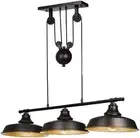 Metal Retro Pulley Pendant Light For Dinner Room Farmhouse Bar Adjustable Height