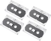 ETHZZLE 4pcs Blank Cassette Tapes with Transparent Case Recordable Audio Tapes for DIY Retro Projects Easy to Use Durable Design for Voice Recording and Creative Messages