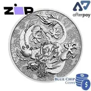 2021 $1 Perth Mint Dragon 1oz Silver Bullion Coin in Capsule