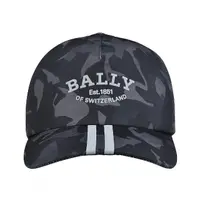 在飛比找momo購物網優惠-【BALLY】BALLY立體字母LOGO迷彩印花搭線條設計尼