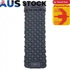 Inflatable Mattress TPU Air Bed Ultralight Air Mat for Camping (Navy Blue)