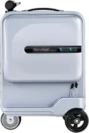 [sdneNest] Smart Carry On Luggage Suitcase, 20' Luggage Travel Suitcase,Riding On Suitcase Scooter, Charging Ports Lock,Max Weight 100kg, Black (Silver)