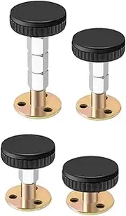 ANDRESLAD 4Pcs Bed Stabilizer Slip Telescopic Support Tool for Home Furniture Sturdy Bedside Fixer to Reduce Noise and Protect Walls Black