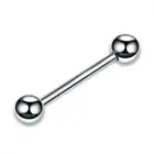 1PC Stainless Steel Heart Shaped Tongue Ring Barbell Tongue Piercing Cute Bar Ea