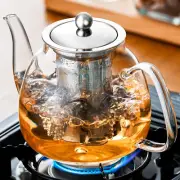 PARACITY Glass Teapot Stovetop 34 OZ, Borosilicate Clear Tea Kettle with Removab