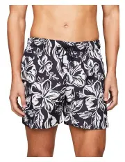 [Tommy Hilfiger] Essential Print Mid Length Swim Shorts in Navy