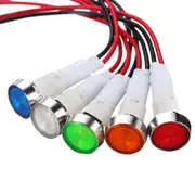 12V 10mm LED Indicator Pilot Dash Dashboard Panel Warning Light Lamp 13344 RED
