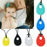 Teether Drop Ring Teething Baby Toddler Necklace Molars Tooth Silicone Kids Baby