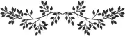 2 Pieces Metal Tree Leaf Wall Decor Vine Olive Branch Classic Style, Black