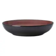 Oneida L6753074123C Rustic Crimson 7" Two-Tone Porcelain Deep Plate - 3 Doz