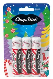 Chapstick Holiday - 3-PACK - Limited Edition - Candy Cane Lip Balm - NEW SEALED