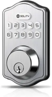 Smart Digital Electronic Deadbolt Door Lock, Keyless Entry, Auto Lock, 100 Custo