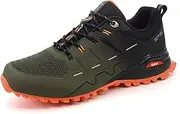 [LEWEN] Trail Running Shoes Men Wide Running Shoes for Men Cross Country Shoes Men Big and Tall Men Hiking Shoes K986 ORG 47 Grey