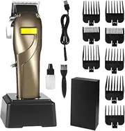 Professional Hair Clippers for Men - Professional Hair Trimmer Precision Rechargeable Beard Shaver Razor with Seat Charger and 8 Limiting Combs, Gifts for Men Husband Father