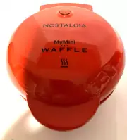 Nostalgia My Mini Personal Electric Waffle Maker 5" Red NEW