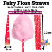 Fairy Floss Straws | Fairy Floss Sticks / Cones | Cotton Candy Cones / Sticks