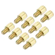 50 Pcs Brass Round Threaded Spacer,for Electronics Industries (M2 3+3mm)