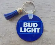 BUD LIGHT BEER W/TASSLE key chain