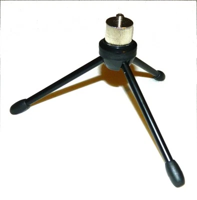Microphone desktop stand Mini tripod for Tescam Zoom or most Recorders 1/4" 5755