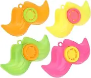 BCOATH 50Pcs Beard Shape Whistle for Noisemaker for Parties Festivals and Educational Fun Random Color Variety
