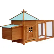 vidaXL Outdoor Chicken Coop Hen House Pet Carrier Small Animal Cage Hutch