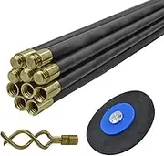 Faithfull DRSET12 10 x Rods/Plunger/Worm Drain Clean Set